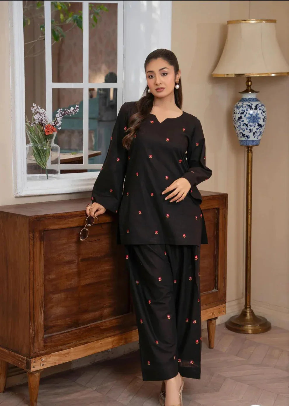 Flower-Petal Furshi Shalwar 2pc