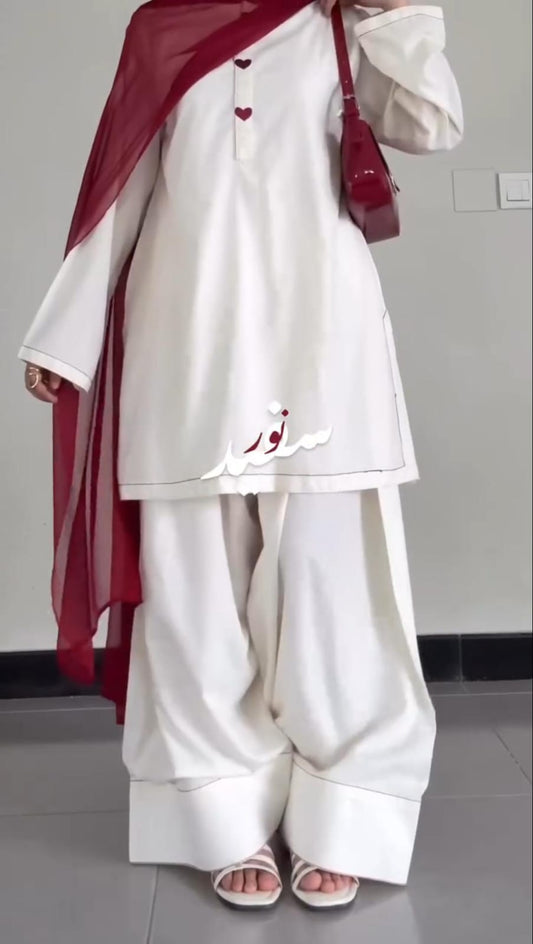 Noor Embroidered farshi shalwar 3pc