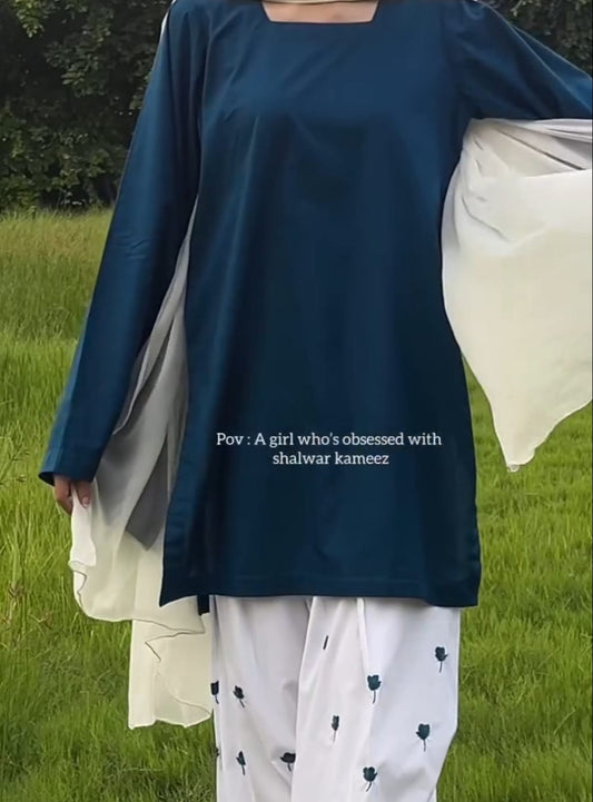 Blue Cherry FARSHI SHALWAR